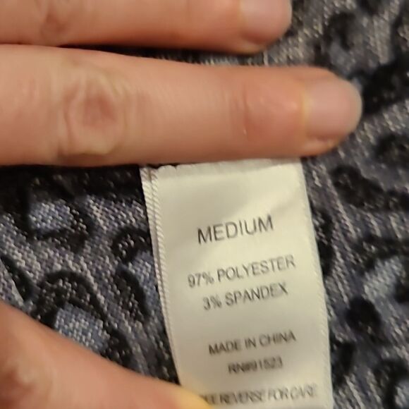 Cheetah print womens gray and black soft polyester stretch pajama pants - Picture 3 of 5